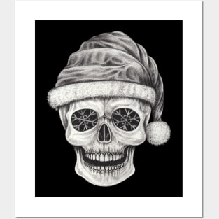 Santa claus skeleton. Posters and Art